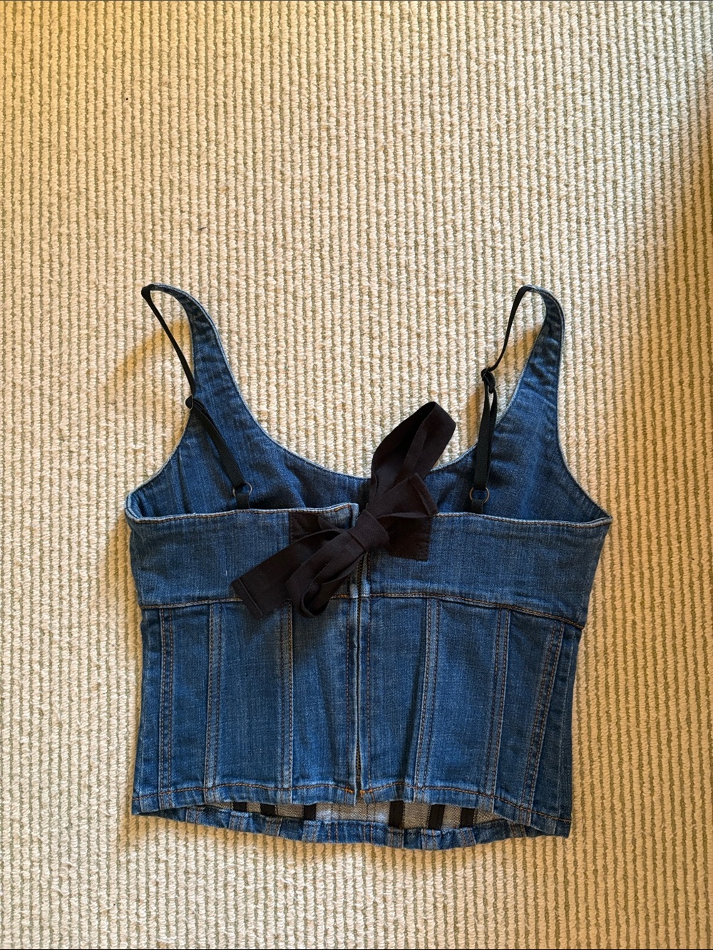 Anthropologie Denim Corset Tank Top - Picture 2 of 4